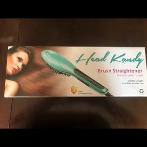 Hot brush hair straightener